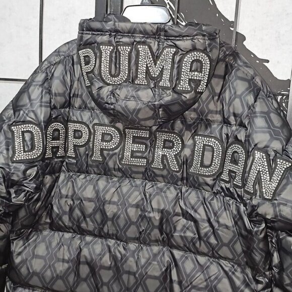 Puma x Dapper Dan Studded Puffer Bomber Reversible Jacket Coat NWT Small - Picture 11 of 15